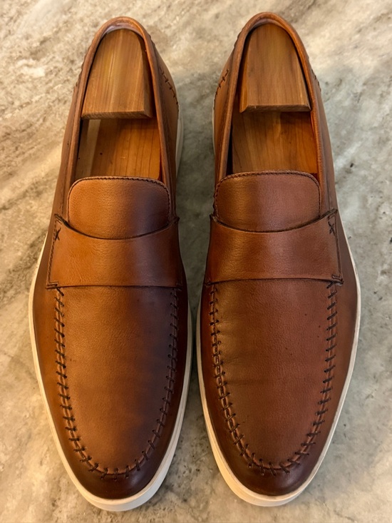Santoni Other - SANTONI BROWN / TAN Loafers UK 10.5 / US 11.5 Moccasin Slippers Rubber Sole $950
